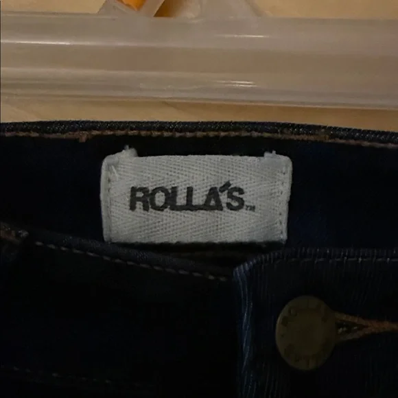 ROLLA'S Midnight Blue Denim with Gold Stitching - Picture 7 of 8